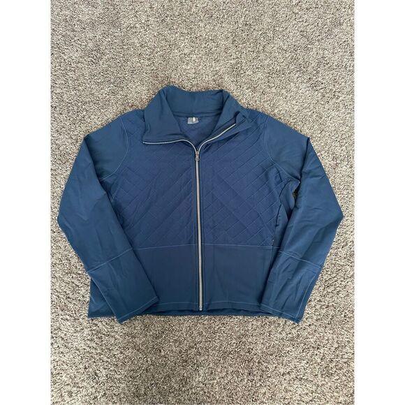 Calia by Carrie Underwood Essential Quilted Jacket Full Zip Athletic Blue XL - Picture 3 of 11